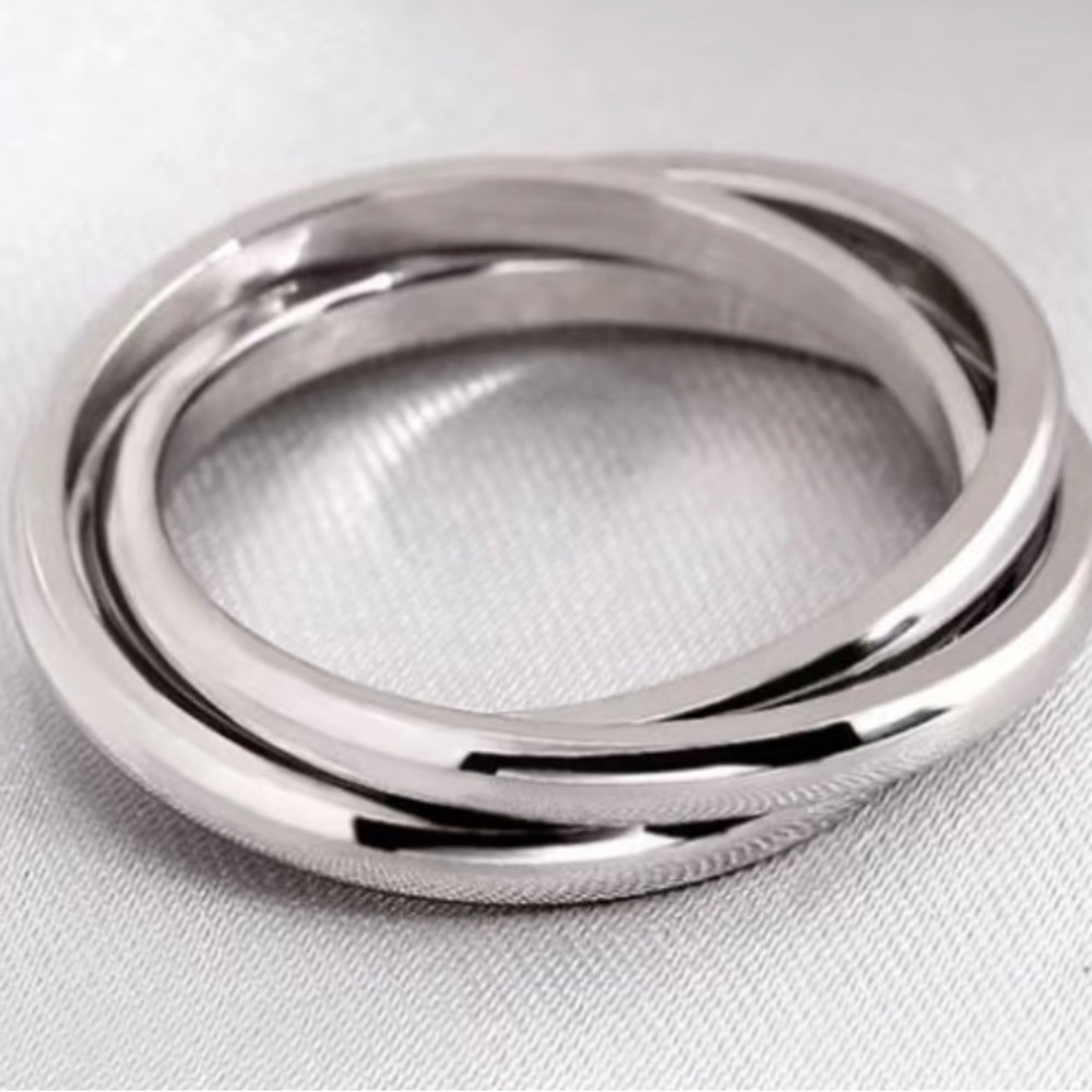 Unisex-Casual Interlocking Ring, Multiple Sizes